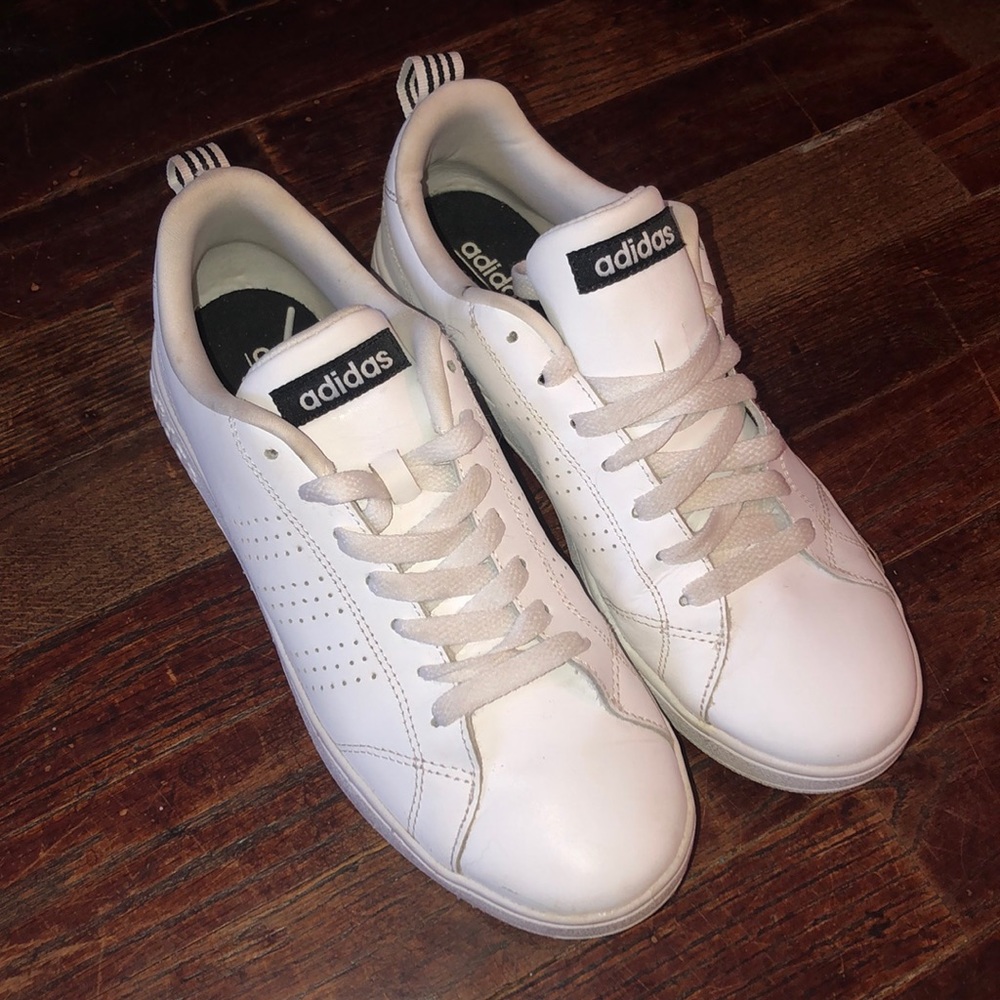 white adidas sneakers!!